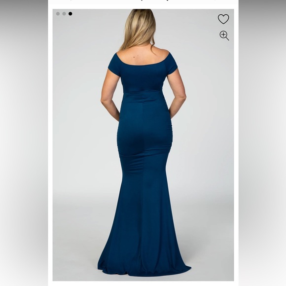 NWT Pink Blush Maternity Off Shoulder Wrap Maternity Photoshoot Dress - Picture 3 of 9